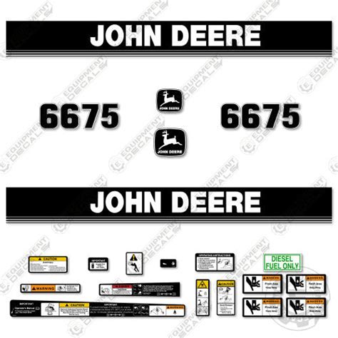 john deere 675 skid steer decals|JOHN DEERE 6675 DECAL.